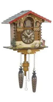 Quartz Cuckoo Clock Swiss house with music TU 437 QM NEW