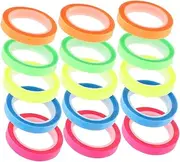 TEHAUX Removable Fluorescent Tape Highlighter 15 Rolls Highlighter Tape for Books Annotating Reading Strips Multi-Function Sticky Tabs