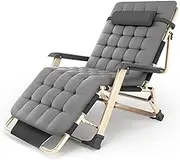 Zero Gravity Lounge Chair, Zero Gravity Chairs Heavy Duty, Ergonomic Patio Recliner Folding Reclining Chair Adjustable Camping Lounge Chair for Patio Garden Beach Lounge Chair (Color : Deck Chair+Pea