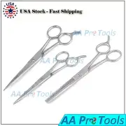 New 3pc Barber Hair Cutting Scissors Thinning Shear ICE TEMPERED SET