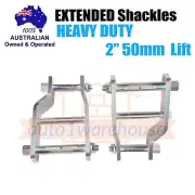 For Ford Ranger NEXT GEN 4WD Rear 2" 50mm Extended Greaseable Shackles HD Kit