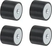 uxcell 4Pcs 25 x 20mm M6 Female Thread Rubber Mounts, Vibration Isolator, Replaces Anti Vibration Pads Flat Silent Block Base Block