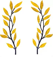 Metal Tree Leaf Wall Decor 2 PCS Rustic Vine Branch Leaf Wall Art Living Room