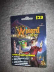 Wizard 101 Game Card new SPOOKY CARNIVAL BUNDLE Crowns Scarousel Housing Item +