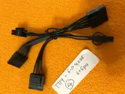 Corsair 6 Pin to 4 Pin four Plug Molex Type 4 Modular Power Supply Cable 18"