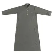 Men Islamic Jubba Thoue Muslim Robe Ramadan Caftan Abaya Dress Kaftan Dishdasha
