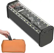 Qkbuza Mobile Charging Case No Welding,22.5W Charging Batteries Storage Case | Transparent Portable 2 USB Ports Powerbank Sleeve