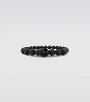 [McQueen] McQueen Skull beaded resin bracelet One Size black