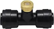 12PCS Misting Nozzles with Tees and Plug 1/4 Inch Misting Nozzles Kit Brass Mister Nozzles for Garden Cooling Spray System