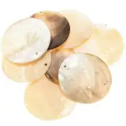 50mm Drilled Iridescent Goldlip Oyster Mother Of Pearl Shell Cab Bead, 2"