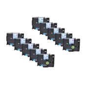 10PK Compatible for Brother P-touch TZ TZe143 Blue on Clear Label Tape 3/4" 18mm