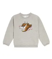 [Bonpoint] Bonpoint Tonino embroidered cotton jersey sweatshirt Y 14 grey