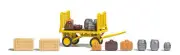 Busch 1646 HO/OO Gauge Mail Cart with Accessories Kit