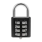 8-Digit Combination Padlock Pad Lock Push Button Lock for Locker Cabinet Black