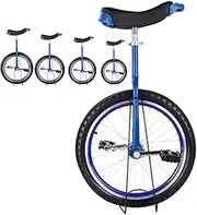 Boys/9-15 Year Old Child/Kid's Unicycle 16/18 Inch, Mom/Dad/Adult Balance Unicycle Large 20/24 Inch, Best Birthday Gift (Color : Blue, Size : 18") Durable TDF