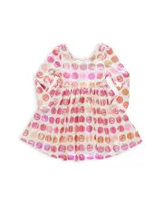 Pink Chicken Girls' Steph Pumpkins Print Lame Dress - Little Kid 5