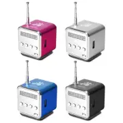 Radio FM Portatil Mini Con Soporte Para Reproduccion De Musica Audifonos