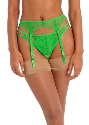 FREYA TEMPTRESS POISON GREEN SUSPENDER / GARTER BELT SIZE UK S / AU 10