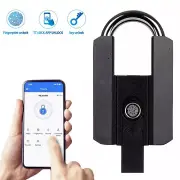 US Heavy Duty Smart Fingerprint Padlock Bluetooth Safety Lock&keys Waterproof