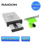 RAIDON HIU1776-U6P3 單槽 M.2 NVME SSD 內接式硬碟抽取盒