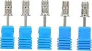 Labymos 5PCS Nail Sanding Bands Mandrel Holder Emery Rod Nail Electric Drill Shank Drill Bit Sandpaper Mani Pedi Tools Aessories