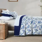 Boryard 3-Piece King Size Quilt Set, Lightweight Soft Bedspread Coverlet Blue...