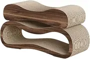 Cozioz 2-in-1 Cat Scratcher and Lounge Bed - Durable Cardboard Pads, Scratching Post, Protects Furniture, Large (2-in-1 L)