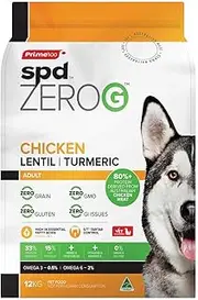 Prime100 Chicken Lentil Turmeric Adult Dog Food 12 kg
