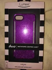 LUMee Duo Instafame Lighted Case For IPhone 8/7/6 - Purple Glitter