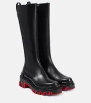 [Christian Louboutin] Christian Louboutin Marchacroche Dune leather knee-high boots AU 9 black