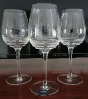 Mikasa Swirl Clear 8 1/4 in. White Wine Glasses - Set/3 - NEW - Free Ship