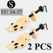 2PCS Wooden Shoe Stretcher Shoes Tree Shaper Rack Pine Wood Shoe Tree Adjustable