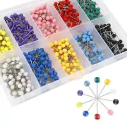 500 Pieces Push Pins, Push Pins for Bulletin Board, Pins for Cork 1/ 8 Inch