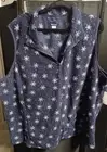 VINTAGE KMART BASIC EDITIONS FLEECE VEST SIZE 3XL BLUE WITH SNOWFLAKES