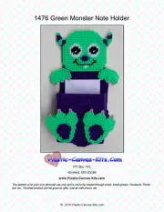 Green Monster Note Holder-Plastic Canvas Pattern or Kit