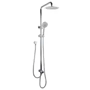 ACA WELS Round 8'' Ultrathin Rainfall Shower Head 5-MODE Handheld Set Adjustable Height Gooseneck Arm Wall Rail Diverter Chrome