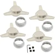 Empi Chrome Wheel Center Knock-Offs 3 Spoke Spinners for VW Set of 4