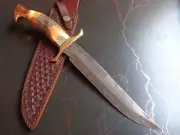 Custom Damascus Survival Tracker Knives Bear Skinner Hunter ONE OF A KIND C6