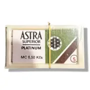 Astra Vintage Superior Platinum (Green) Double Edge Razor Blades (New Old Stock