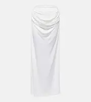 [Magda Butrym] Magda Butrym Draped jersey maxi skirt AU 14 white