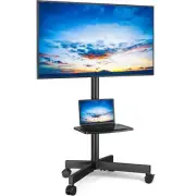 Rfiver Mobile TV Cart for 23-60 Inch LCD LED Flat Panel Curved Screen TVs up ...