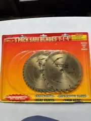 5 Units Pack Assorted Saw Blades 7 1/4”