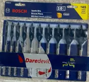 Lot of 5 Bosch DSB5010 10-Piece Daredevil Spade Bit Set in Pouch Brand New 50pc