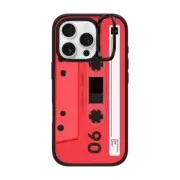 iPhone 16 Pro Impact Ring Stand Case MagSafe Compatible CASETiFY MiXTAPE - Red