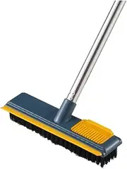 [LALAFINA] Long Handle Floor Scrub Brush Telescopic Deck Brush Scraper for Bathroom Grout Cleaning Broom
