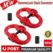 2X 6mm 8mm 12mm Grade 80 HammerLock Chain Connector Link 4X4 Joiner 4WD Coupler