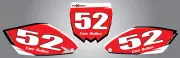 Custom number plates for yamaha YZF 250 2010 - 2013