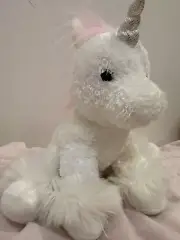 Aurora Unicorn Plush Pink White Silver 11" Soft Toy Stuffed Animal