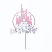 Up to 20pcs Princess Cake Topper Castle Cupcake Party Birthday Supplies Pink
