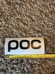 8 POC Sports STICKER Decal DIE CUT NEW Snowboard Ski Helmet Goggles Black White